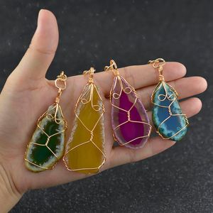 Gold Key Rings Diy Natural Druzy Agate Raw Stone Healing Crystal Keychain Bag Hangt voor vrouwelijke mannen Fashion Jewelry