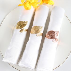 Anneaux de serviettes en feuille d'or anneaux de porte-serviettes en métal décoration de Table à manger pour les vacances de fête