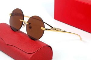 Or léopard carti lunettes lunettes de soleil rondes designer hommes luxe marron lunettes anti-rayures lunettes américaines conduite plage lunettes de soleil polarisées