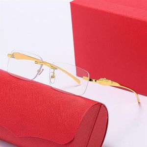 Lunettes de soleil léopard dorées pour hommes et femmes, sans cadre, rondes, rétro, arc circulaire, verres de verre, design Hip hop, Fas301K