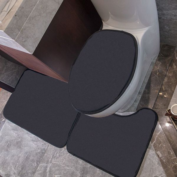 Or Lettre Toilettes Siège Couvre Simple Portrait Intérieur Salle De Bains Paillasson Classique Antidérapant Pied Pad Mode Absorbant Lavable En Machine Tampons