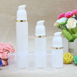 Botellas de viaje de plástico de línea dorada, embalaje cosmético portátil DIY vacío con embalaje de botella sin aire, 100 unids/lote Pensv