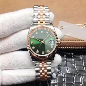 Gouden herenhorloge DATE JUST 18K automatisch ROLEj 41 mm 904L roestvrijstalen band saffier Met verborgen vouwgesp met diamant 36 mm horloges waterdicht Dhgate u1 jason 007