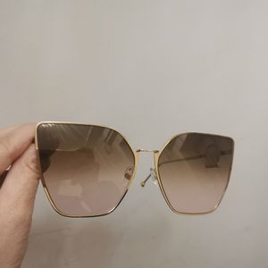 Gouden metalen Cat Eye-zonnebril voor dames 0323 goudbruine spiegelzonnebril Sonnenbrille Shades Designer-zonnebril gafas de sol UV400-beschermingsbril met doos