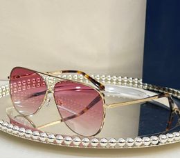 Gold Metal Star Pilot zonnebril voor dames heren roze gradiënt bril sunnies ontwerpers zonnebril Sonnenbrille zonneschermen UV400 brillen met doos