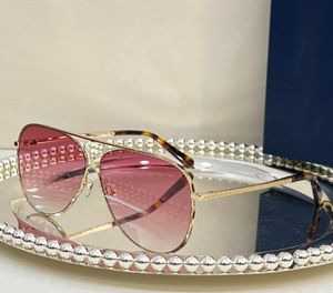 Gold Metal Star Pilot Gafas de sol para Mujeres Hombres Pink Gradient Glasses Sunnies Designers Gafas de sol Sonnenbrille Sun Shades UV400 Eyewear wth Box