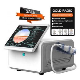 Gold Microneedle RF Machine RF Microneedling Collagène Rebuild Equipment Gold Radio Fractional Facial Microneedling RF Lifting Serrage Peau Tendre