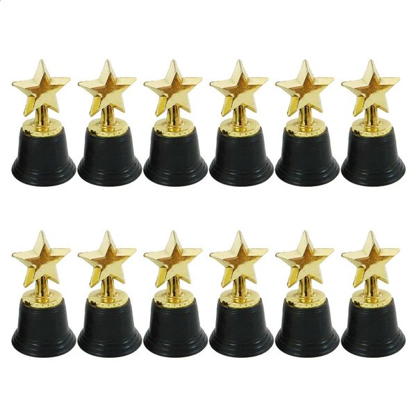 Trophée Gold Mini Trophy Decorative Plastic Award Kindergarten Childrens Gift Award Black Base Trophy 240424