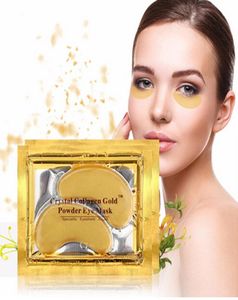 Gouden hydraterende oogmasker pleisters primer kristal collageen ogen hydraterende gezichtsmaskers antiaging rimpel huidverzorgingspads9437901