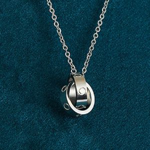 Gouden kettingontwerper Luxe kettingontwerper sieraden Goud zilveren ring cadeau mannen vrouw diamant liefde hanger kettingen ketting 854