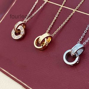 Gouden ketting Vrouwen houden van kettingen voor mannen Designer Jewellry 18K Rose Gold zilveren cirkelvormige diamant ketting roestvrijstalen sieraden verjaardagscadeau dhgate groothandel