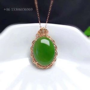 Gouden Nephrite Jasper Jewelry Natural Green Jade Facetted Groothandel Gem Pendant Fabrikant