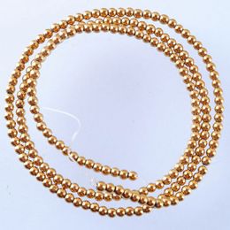 Or sans matériaux magnétiques hématite pierre gemme 2 3 4 6 8 mm perles rondes en vrac brin pour la fabrication de bijoux à bricoler soi-même bracelets collier accessoires BL303