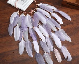 Gold Olive Leaf Hairpins Haimeikang Fashion Boho Feather Band Band Macarons Couleur Light Tribe Festival Feather Hair Band Hippie ACC1594817