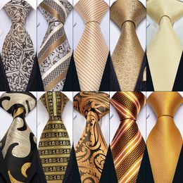 Gouden paisley mannen zijden stropdas fahsion broches tie zakdoek cufflinks sets 12 kleuren geschenken barry.wang ontwerper 220819