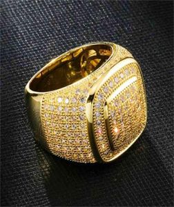 Bijoux personnalisé en or blanc plaque à casse diamant glacé out mange de fiançailles de mariage carré rogne rogne hommes cadeaux8932029