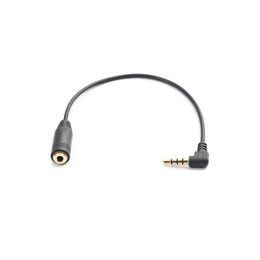 Vergulde 3,5 mm mobiele telefoonhoofdtelefoonadapter CTIA en OMTP Standard Black Universal Conversion Cable elleboog