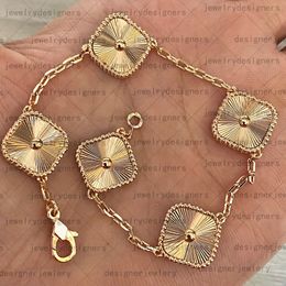 brazalete chapado en oro trébol joyería Diseñador para mujer moda tiktok Ágata Shell Madre de perla damas lujo Esmalte Vintage diseñador joyería compromiso
