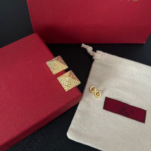 Boucles d'oreilles Boutique plaquées or, Style de luxe, charmantes en cuivre, taille 2x2cm, avec timbre, bijoux cadeau d'amour Vintage
