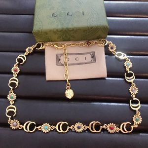 Gouden vergulde diamanten letter keten sieraden met designer merk Sier Birthday Love Gift hanger ketting