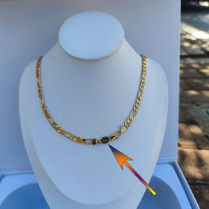 Goud vergulde Figaro -ketting ketting voor mannen Women Boy 6mm brede Cubaanse stoeprand Link Hanger Hip Hop Sieraden Gift