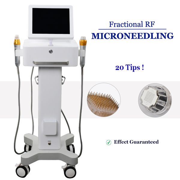 Máquina de eliminación de estrías RF fraccional chapada en oro tratamiento con microagujas cuidado de la piel Máquinas de belleza con microagujas en venta