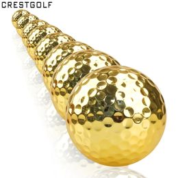 Vergulde golfbal sixpack vergulde golfbal dubbellaags oefenbal Sarin spelbal cadeau 231227