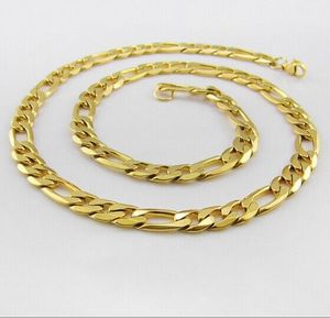 Plaqué or en acier inoxydable poli à la mode NK CHAIN 1: 3 Figaro Chain Necklace femmes 6mm / 8mm choisir la longueur