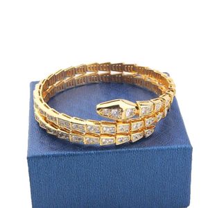 Bracelet serpent plaqué or pour femmes hommes charme infini diamant tennis manchette bracelets designer bijoux mode fête cadeaux de mariage couple filles