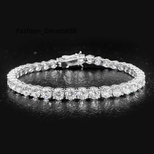 Gouden S Sterling Sier Custom Cz Moissanite Lab Grown Diamond Tennis Handarmband voor dames heren