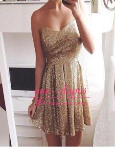 Mini Cocktail Dress Dress Dress Sweetheart Gold Sweethear