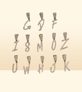 Gold Silver AZ Letters Pendants Colliers Whos Initial Micro Letter Charm pour hommes Femmes avec une chaîne de corde de 24 pouces4606749