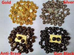 wholesale Or Argent En Laiton Papillon Broche Dos Fermoir Titulaire Embrayage Anti-Laiton Pistolet-Noir Revers Chapeau Badge pour Uniformes D'hôtel De Club De Police Militaire