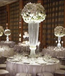 Vela dorada y plateada, soportes para decoración de bodas, candelabro de Metal y cristal, florero, mesa central, estante para flores para eventos, plomo para carretera