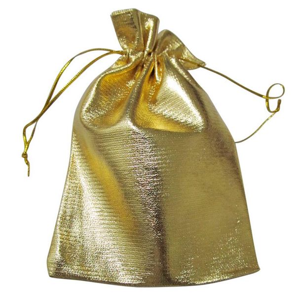 Bolsas de embalaje de tela dorada y plateada, bolsas para joyería, recuerdos de boda, bolsa de regalo para fiesta de Navidad, 7x9cm, 9x12cm249H