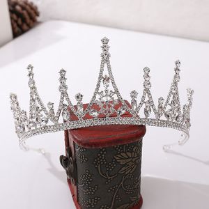 Diadème et couronnes en cristal brillant de Style baroque, couleur or argent, diadème de princesse royale de Noiva, accessoires de cheveux de mariage, 1225I