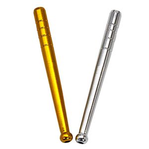 Goudzilverkleur metalen rechte pijp ￩￩n slagman lengte 90 mm mini tabak hitterpijpen roken accessoires