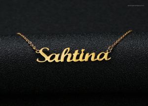 Gouden zilveren kleur gepersonaliseerde aangepaste naam hanger ketting aangepaste cursieve naamplaatje ketting vrouwen handgemaakt verjaardag cadeau12863041