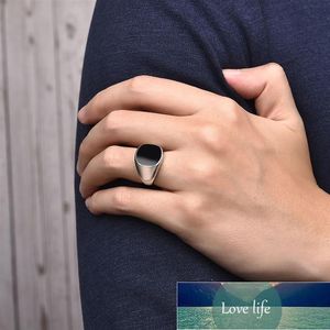 Goud Zilver Kleur Rvs Mannen Ring Mode Gepolijste Band Biker Mannen Signet Ring Vinger Sieraden Casual Ring voor Mannen Fabriek Prijs Expert Design Quality Nieuwste