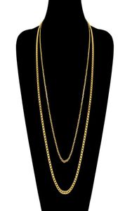 Gold Silver Cuban Link Chain Mens Colliers Hip Hop Miami Gold Chain Chain Colliers BLING BLING BLING GOLD Chains8002783
