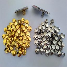 Goldsilver pour la police militaire Bijoux Hatbrass Brass Locking Pin Keepers Backs Savers Holders Locks Aucun outils Requis Classer d'embrayage 312J