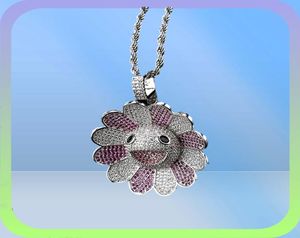 Gold Silver Iced Out Spin Spendant Micro Pave Cumbic Zircon Hip Hop Pendant Collier For Men Women Women Gifts5978519
