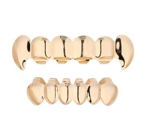 Gouden verzilverde bovenste bootom vampier tanden grillz protector Halloween Christmas Party Vampire Fangs Grills Set2371380