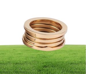 Gouden zilveren Rosegold Color Spring Rings For Women Men Girls Dames Midi Rings Logo Classic Designer Wedding Bands Brand Sieraden4030382