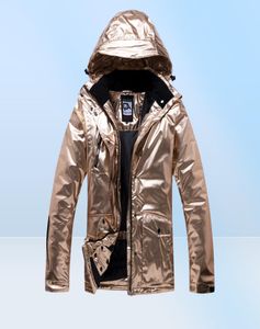 Goud Skipak Mannen Vrouwen Snowsuit Paar Winter Outdoor Snowboard Kleding Waterdichte Warme Dikke Ski-jas Broek Set19562082