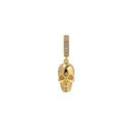 Collier avec pendentif en diamant et crâne en or, Niche, Design Hip Hop, longue chaîne de pull, accessoires de bijoux sauvages