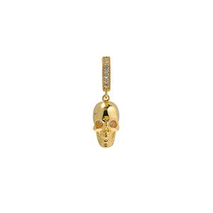 Gouden schedel diamant hanger gestapelde ketting niche hiphop ontwerp mode lange trui ketting wilde sieraden accessoires