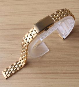 Bracelet de montre de gold en acier inoxydable Bracelet Bracelet de montre 10 mm 12 mm 16 mm Endrages droits Boucle pliante Classic I232I2831586