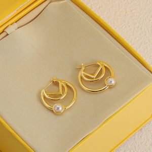 Gold Stud oorbellen Designer voor dames klassieke parel oorbel