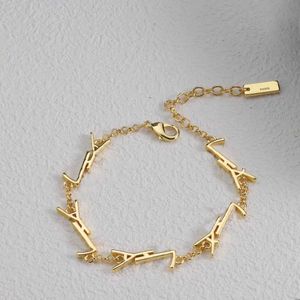 Goud stijlvol koperen designer armband merk vrouwen casual armband cadeau sieraden